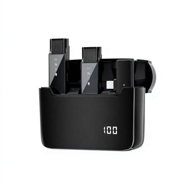 Wireless Lavalier Mic Mute Function Clear Audio for Vlog Recording