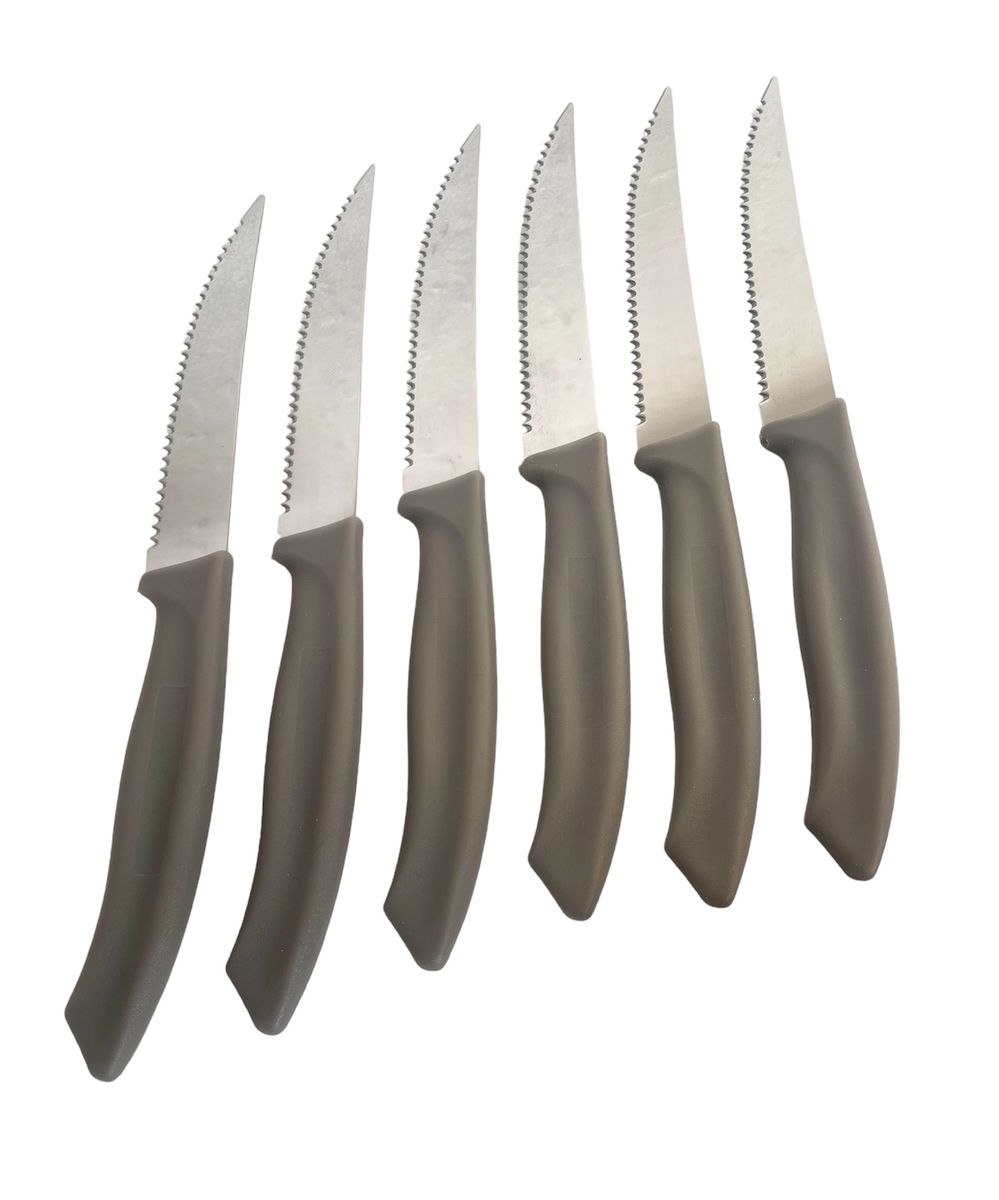 Steak Knife 6Piece Set with Plastic Handle Stainless Steel Shop