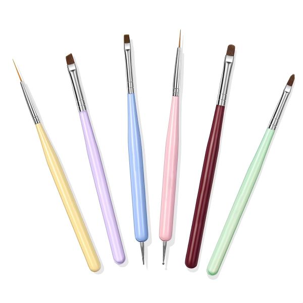 Nail Art Brush Set - 6 Piece