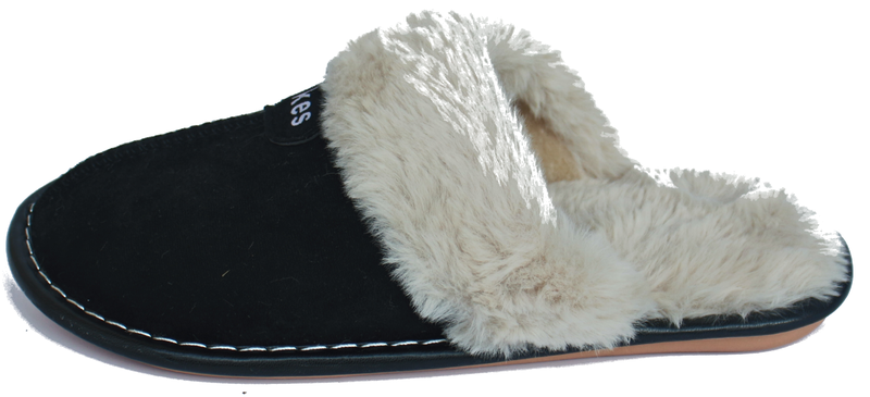 Blakes Classic Faux Fur Slipper - Grey