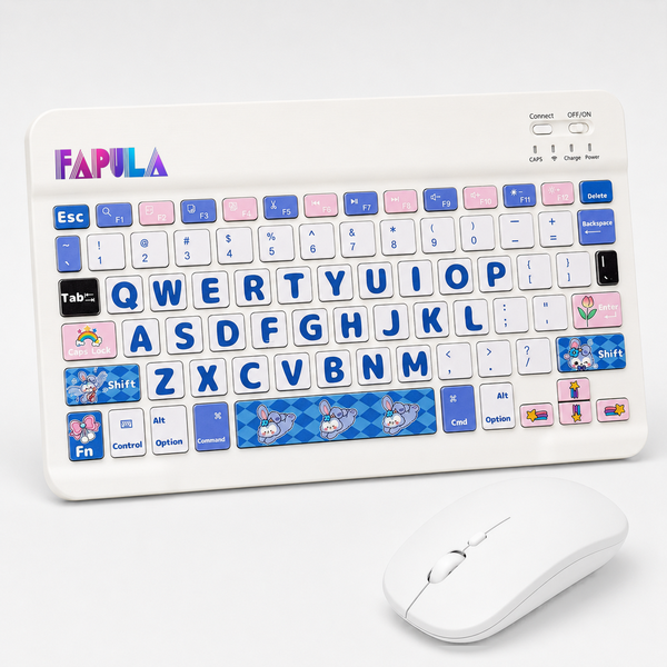 Wireless Bluetooth Keyboard &amp; Mouse Combo - Add Colour to Study &amp; Work