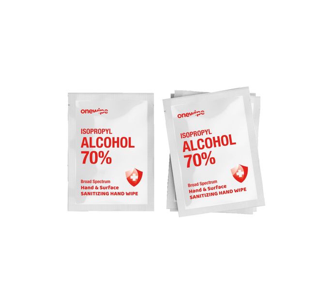 One Wipe 70% Alcohol Hand &amp; Surface Wipes (500 Sachets)