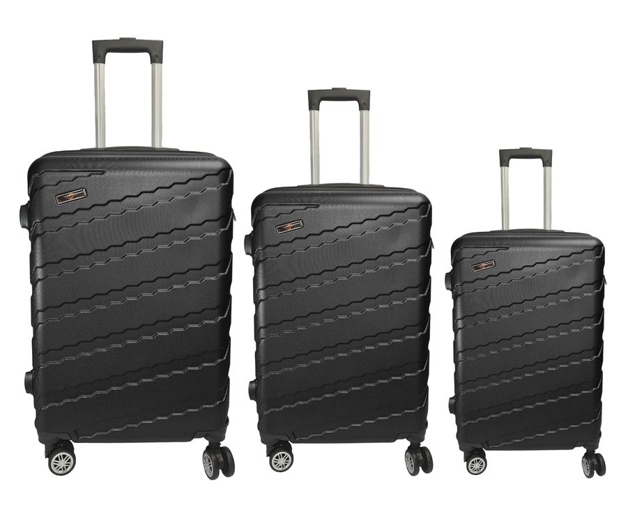 3 Piece Travel Suitcase, Sizes 27 23 19, Hard Shell With Combo Lock