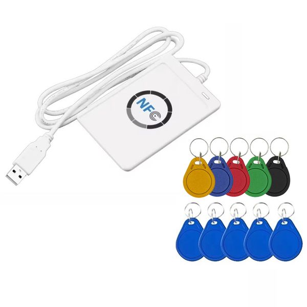 Acr122U Rfid Ic Card Reader Duplicator+5Xuid/Cuid Keychain Writer