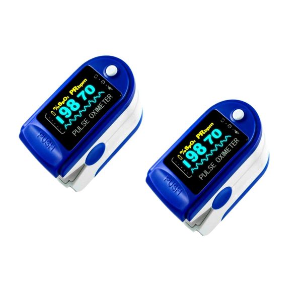 Oximeter Medical Finger Pulse Oximeter - Oxygen Level Monitor - 2 Pack