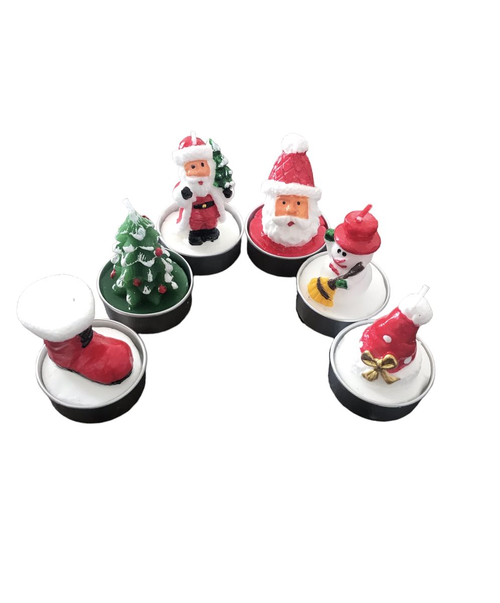 Christmas Decoration Mini Candles x 6