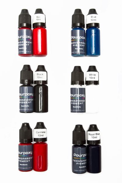 PourPoxy Transparent Pigments 6Color Set Epoxy Arts