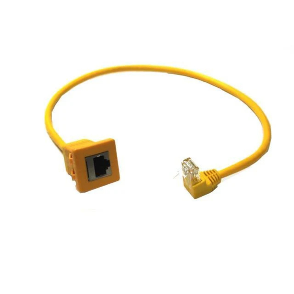 XY-RJ45PSF-2/40 Panel RJ45 Receptacle with 40cm Angled Plug Plastic Cordset