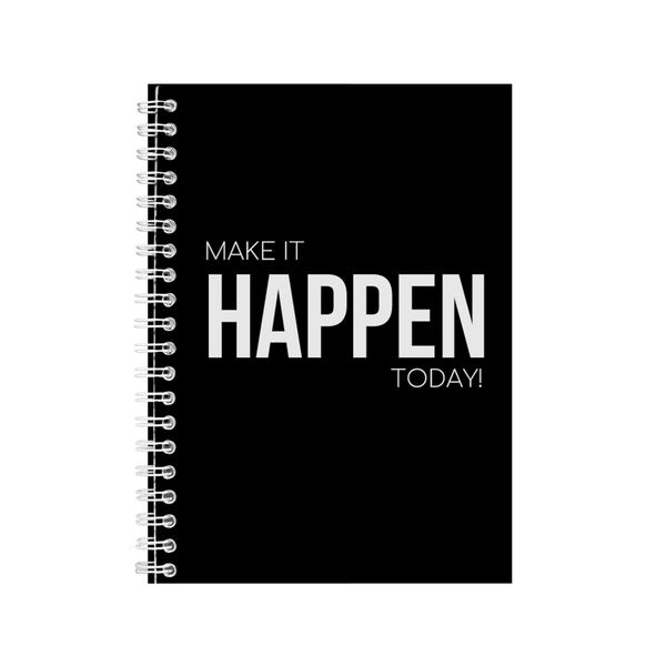 Happen A5 Notebook Spiral Lined Motivational Saying Graphic Notepad Gift226