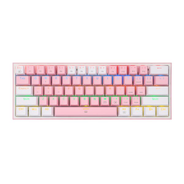 Redragon K617 FIZZ 61-Key Rainbow LED Mechanical Gaming Keyboard
