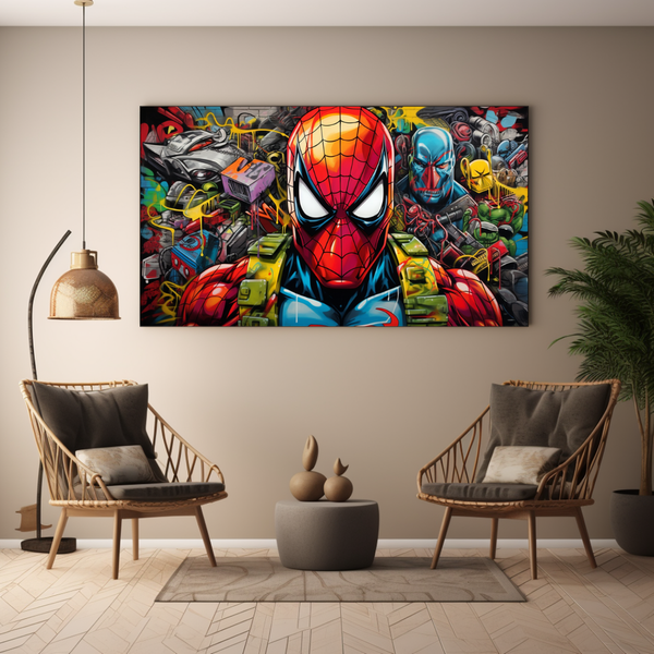 Canvas Wall Art - Graffiti Superhero - BK0165