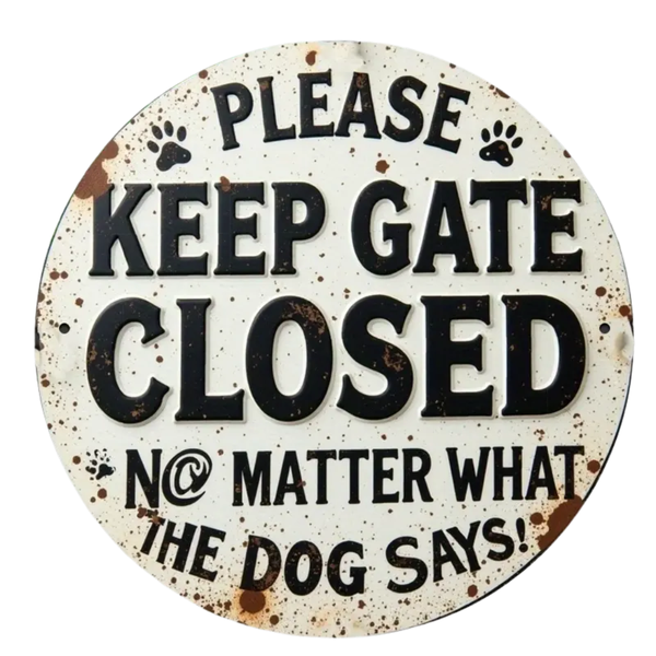 1 Piece - "Please Keep the Gate Closed No Matter What the Dog Says