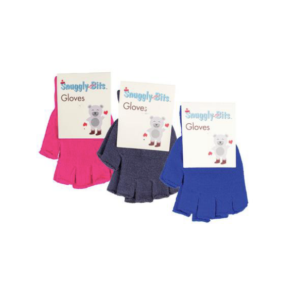 Snuggly Bits Gloves- Assorted Open Finger Kids Gloves
