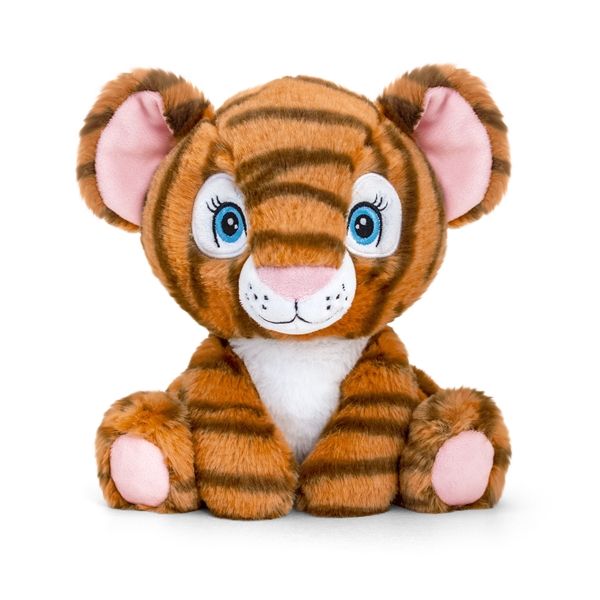 Keeleco Adoptable World Tiger Plush 25cm - Recycled, Soft Toy