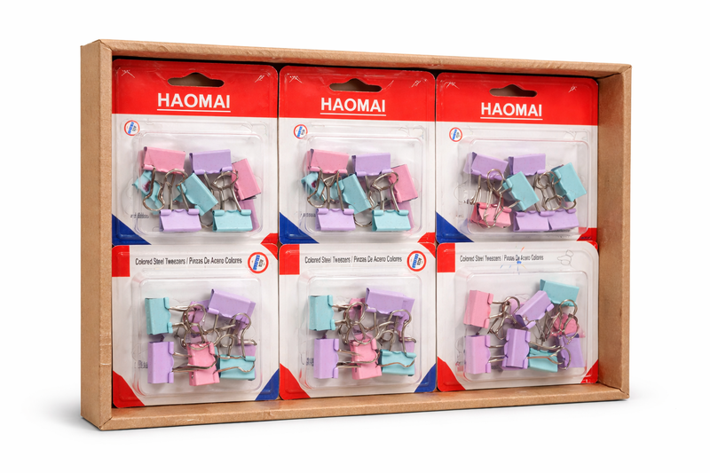 Binder Clips - Assorted Colours, Strong Paper Clips -8 Pack-24 x 8 Packs