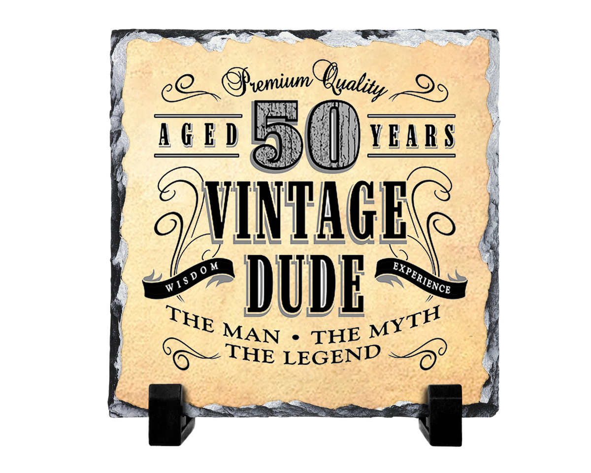 Vintage Dude 50th Birthday T Novelty Rock Slate Shop Today Get It Tomorrow 0386