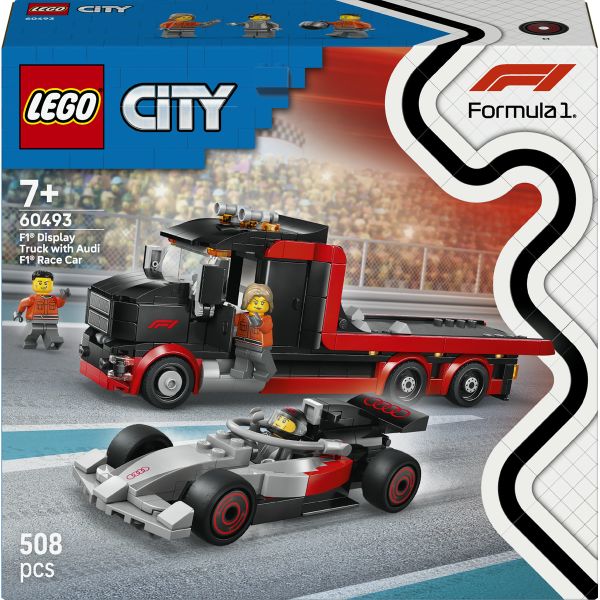 LEGO® City F1® Display Truck with Audi F1® Race Car Toy 60493