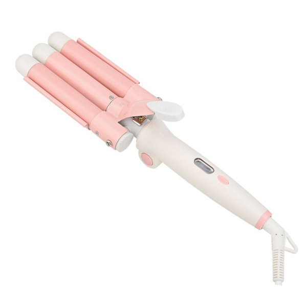 Professional hair Three-Tube Curling Iron - Pink