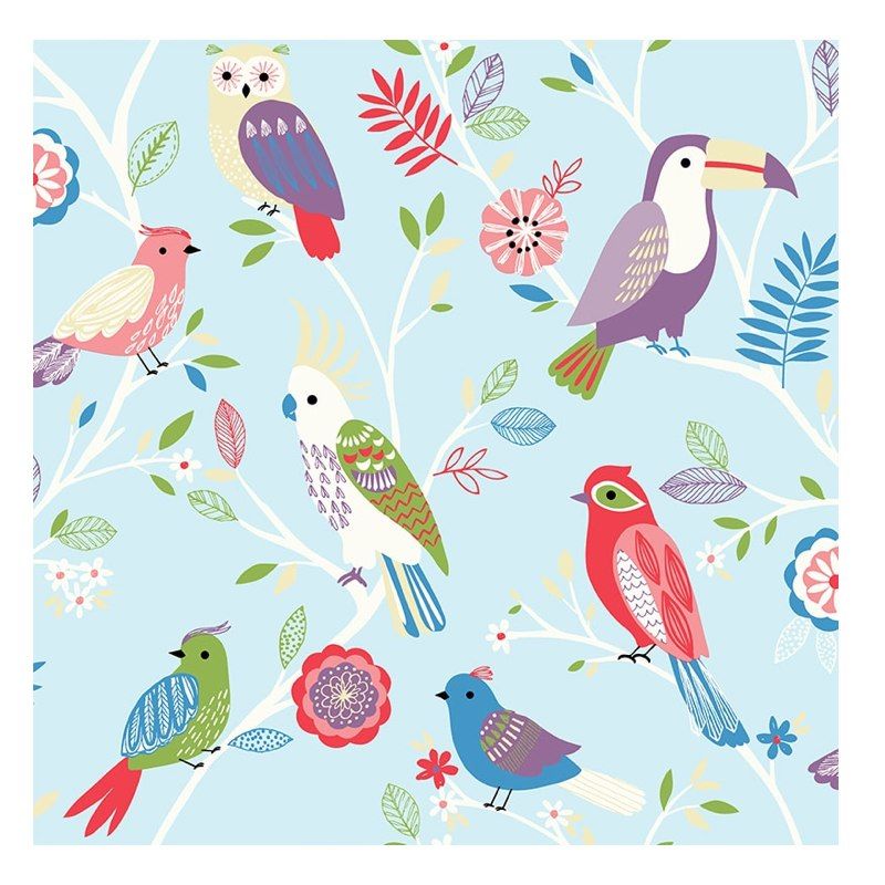 Kids Themed Wallpaper - Blue Birds | Buy Online in South Africa