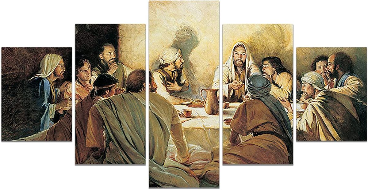 The Last Supper - 5 Split Panel Canvas | Shop Today. Get it Tomorrow ...