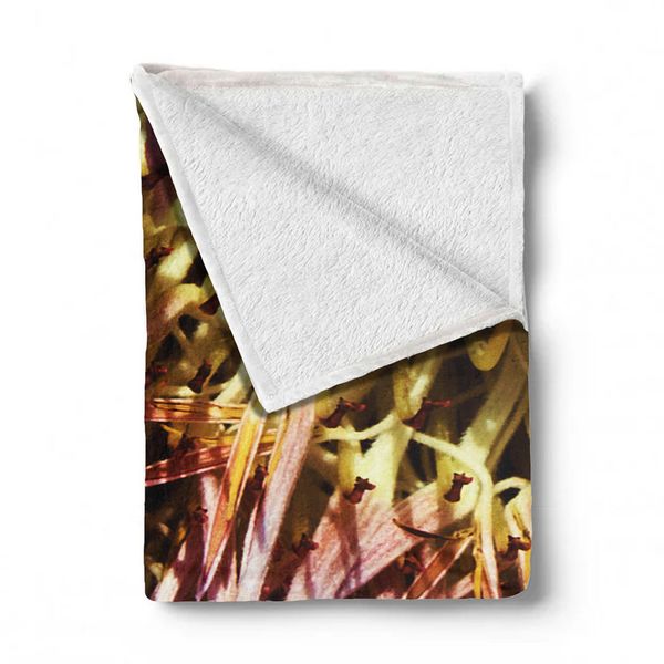King Protea Light Weight Fleece Blanket By Annette Heymans