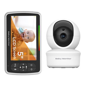 Baby Monitor 5 Inch Large with Camera Video Night Vision for Baby