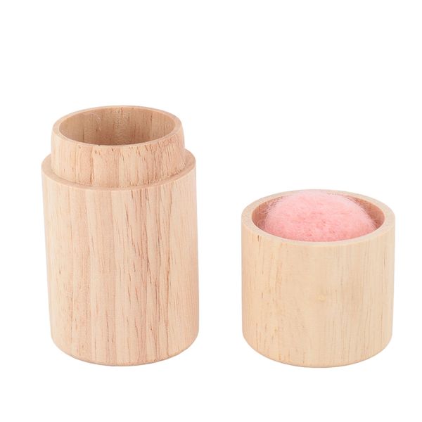 Wood Sewing Needle Case Pink Portable Multi Functio l