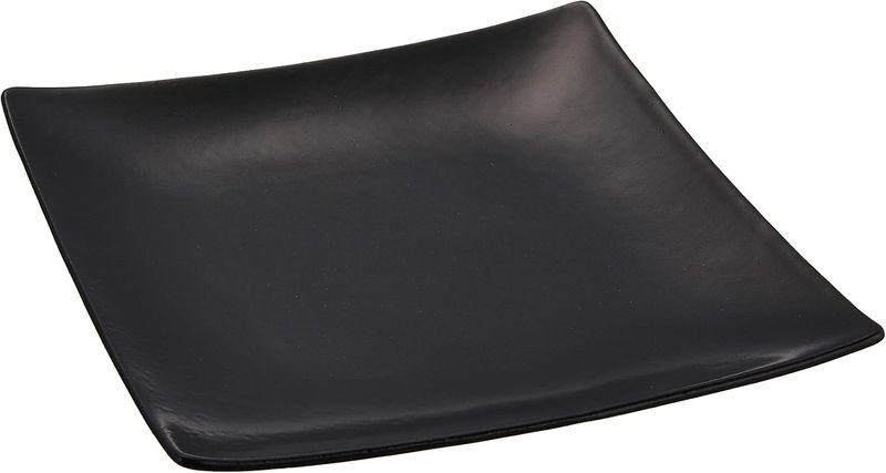 Square Black Dinner Plate 10.5" - Set of 4