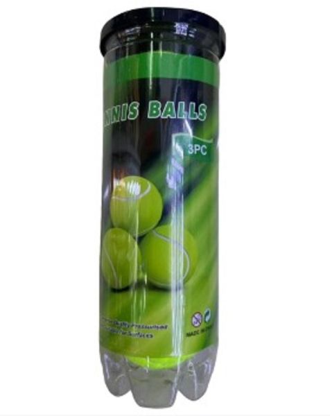 High-Performance Round Bouncing Durable Portable Rubber Tennis Ball - 3 Piece
