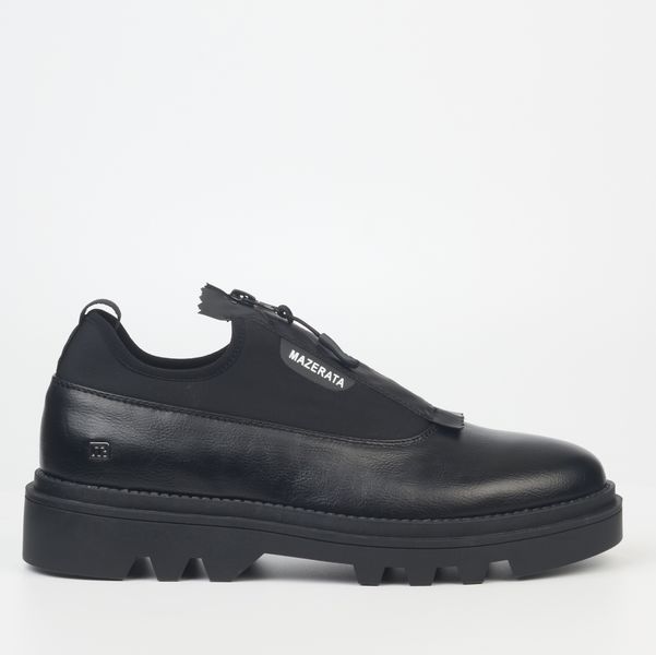 mazerata Men Black Faux Leather Oxford