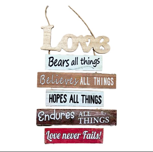 Love Wooden Home Decor Wall Art-44cm