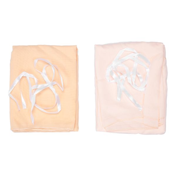 Silky Crinkle Chiffon Table Runner (Set Of 2) Pink Champagne