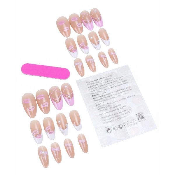 Luxury Pink Nail Set - 24 Pieces