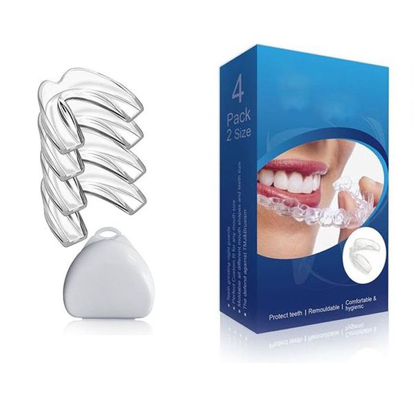4 Pieces Shapeable Nighttime Mouthguards For Bruxism - Adult