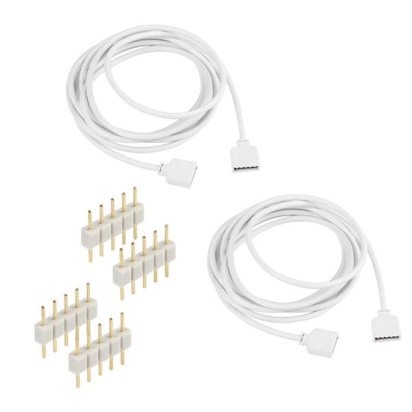 2Piece RGBW 5Pin LED Extension Cable Connector for 10 mm Wide 5050