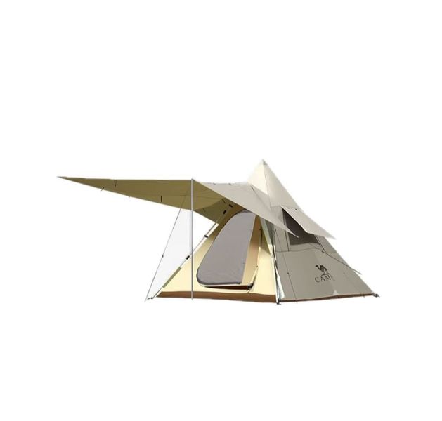 2-in-1 Multifunctional Outdoor Tent with Canopy Tent Camel