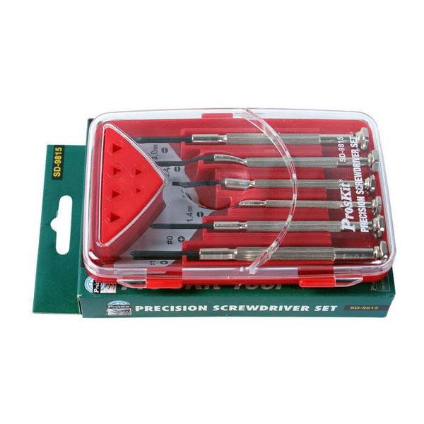 PRK SD-9815 6-Piece Precision Screwdriver Set with Swivel Cap &amp; Storage Box