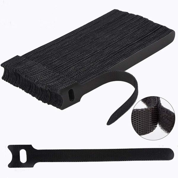 60 PCS 6 Inches Reusable Ties, Adjustable Straps Wire Organizer Cord