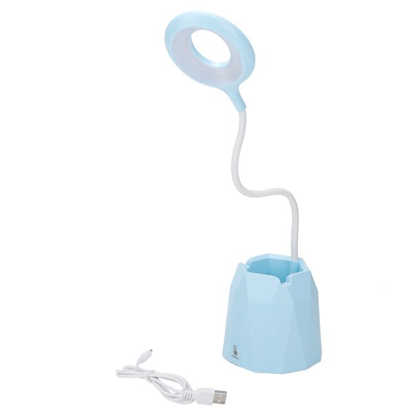 Multifunctional Blue LED Touch Table Reading Lamp Light with Charging