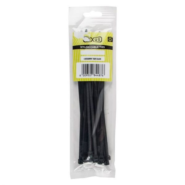 Bulk Pack 10 x Nexus Cable Ties 3.6x150mm T30r 100pk Black