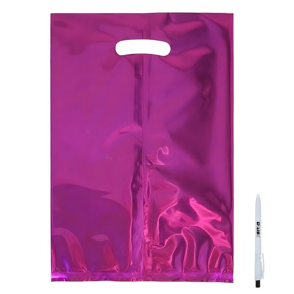 8 Pack Assorted Colors High Quality Aluminum Party Bags With ReVibe Pen