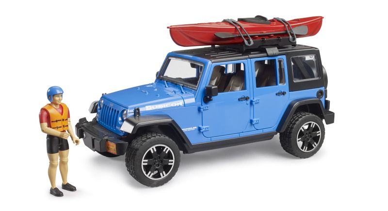 Bruder Jeep Wrangler Rubicon With Kayak And Figurine - 33cm Long