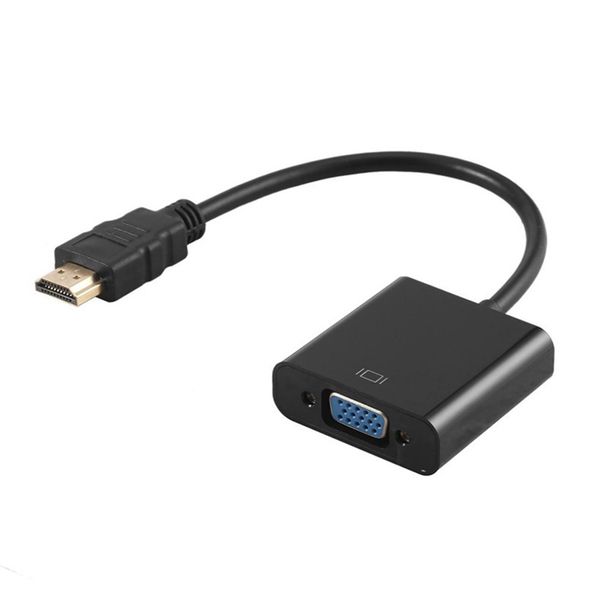 HDMI to VGA Adapter 1080P Compatible with PC Laptop Tablet Black