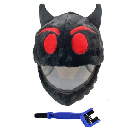 RED Eyed Demon Helmet Cover (Includes chain brush) Image