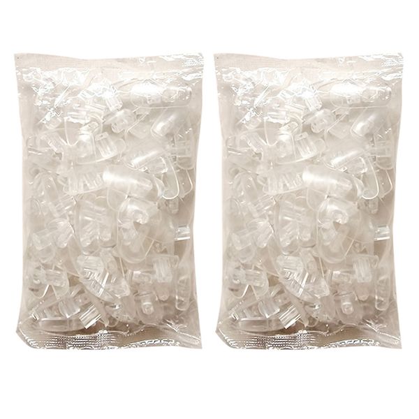 200Piece ABS Transparent Nail Practice Hand Replacement Tips- 2 Sizes