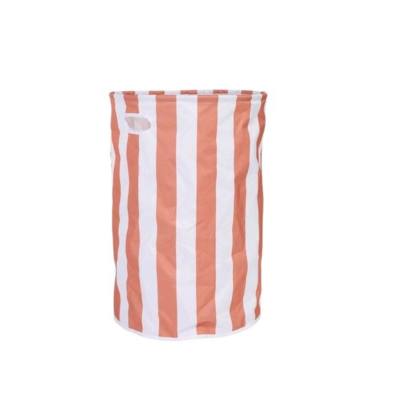 Striped Knock Down Laundry Basket