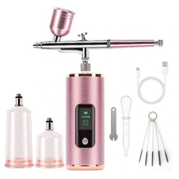 Premium Airbrush Kit with Compressor - Pink