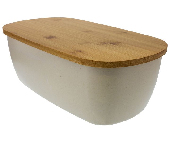 Bamboo Fibre Bread Bin With Cutting Board