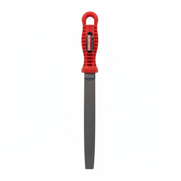 Simonds 8 Inch Second Cut Handled Flat File for Metalworking