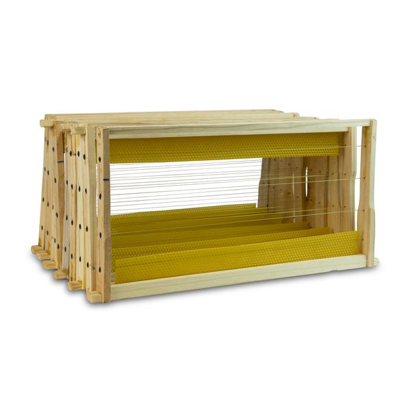 Brood Frames - Assembled - Pack of 10 with Wax Starter Strip